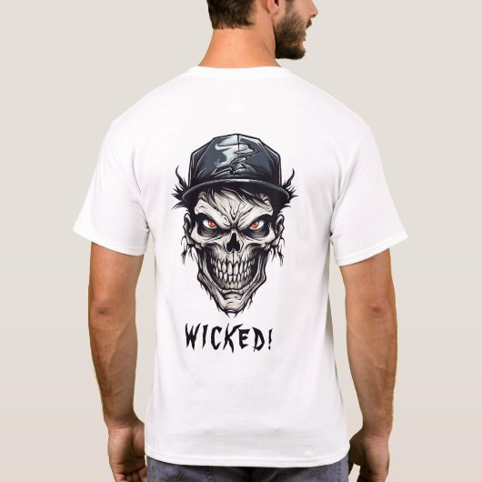 Evil Wicked Undead Zombie Karakter T-shirt (Achterkant)