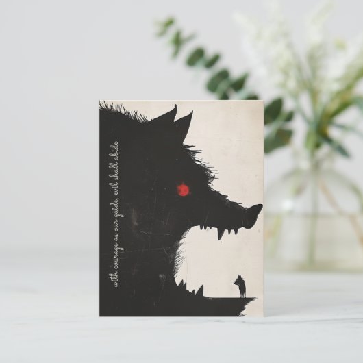 Evil Wild Roar Feestdagenkaart (Staand voorkant)