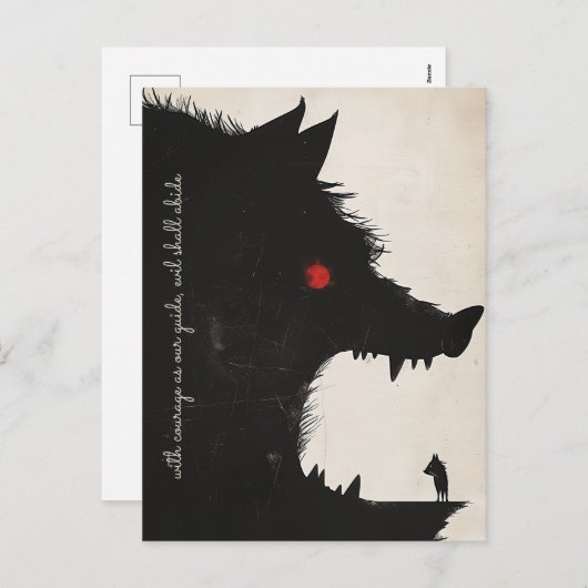 Evil Wild Roar Feestdagenkaart (Voorkant / Achterkant)