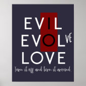 Evil's Red Schakel het uit Zet het om Evolv Poster (Voorkant)