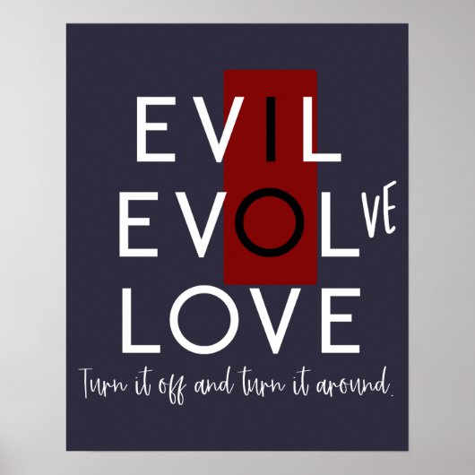 Evil's Red Schakel het uit Zet het om Evolv Poster (Voorkant)