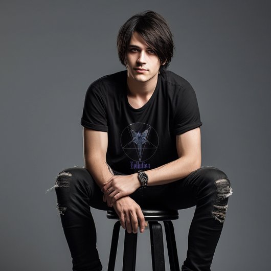 Evilution Unleashed Slogan Zwart T-shirt