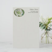 Eving Moonflower Pastel Kunst op maat Briefpapier (Staand voorkant)