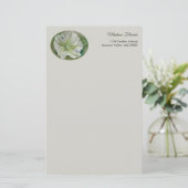 Eving Moonflower Pastel Kunst op maat Briefpapier (Staand voorkant)