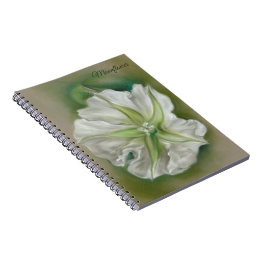 Eving Moonflower Pastel Kunst op maat Notitieboek (Rechterzijde)