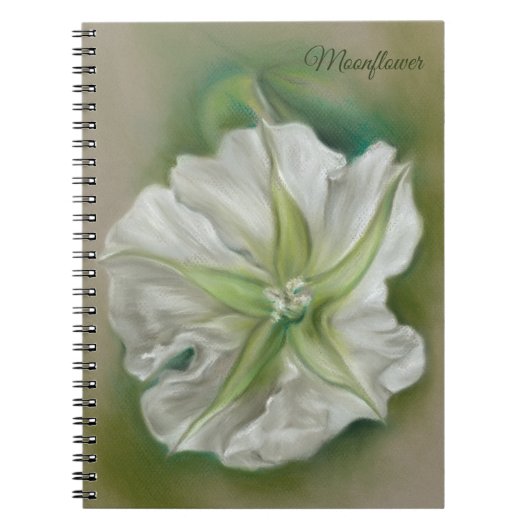 Eving Moonflower Pastel Kunst op maat Notitieboek (Voorkant)