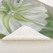 Eving Moonflower Pastel Kunst op maat Sherpa Deken (3/4)