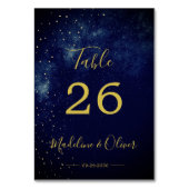 Eving Sky Modern Wedding Elegant Table Number Kaart (Voorkant)