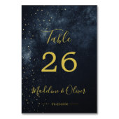Eving Sky Modern Wedding Elegant Table Number Kaart (Voorkant)