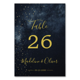 Eving Sky Modern Wedding Elegant Table Number Kaart