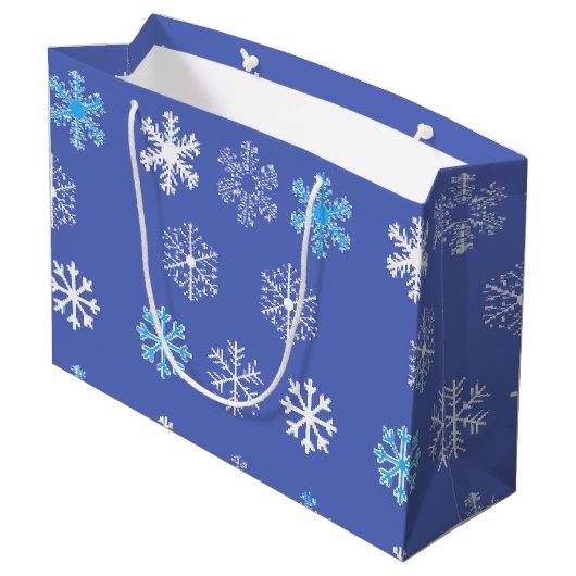 Eving Snowflake Large Gift Bag Groot Cadeauzakje (Achterkant Gekanteld)