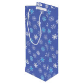 Eving Snowflake Wine Gift Bag Wijn Cadeautas (Achterkant Gekanteld)