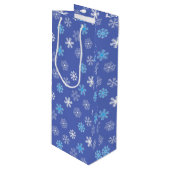 Eving Snowflake Wine Gift Bag Wijn Cadeautas (Voorkant Gekanteld)