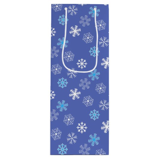 Eving Snowflake Wine Gift Bag Wijn Cadeautas (Voorkant)