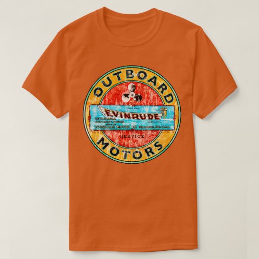 Evinrude buitenboordmotoren t-shirt (Design voorkant)