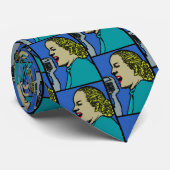 Evita pop, kunststijl grafisch motiveringspatroon stropdas (Opgerold)