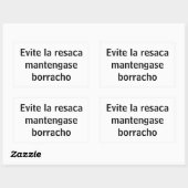 evite la resaca rechthoekige sticker (Vel)