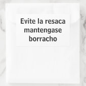 evite la resaca rechthoekige sticker (Tas)