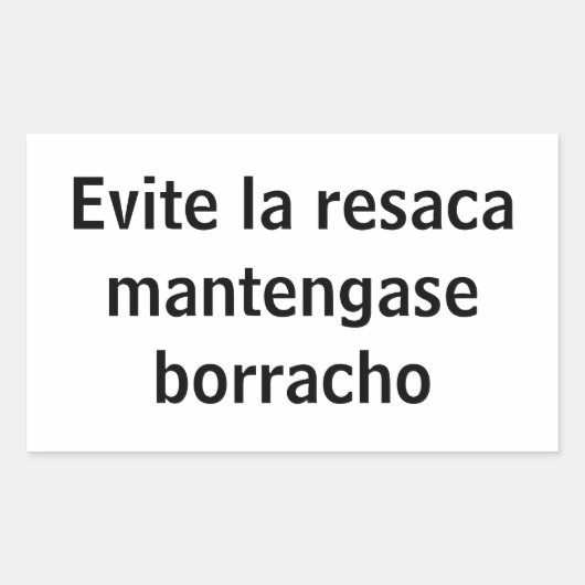 evite la resaca rechthoekige sticker (Voorkant)