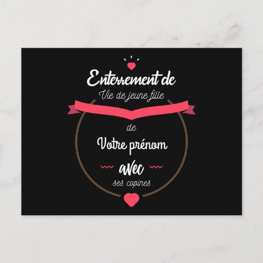 EVJF de "votre prénom" avec ses copines Briefkaart (Voorkant)