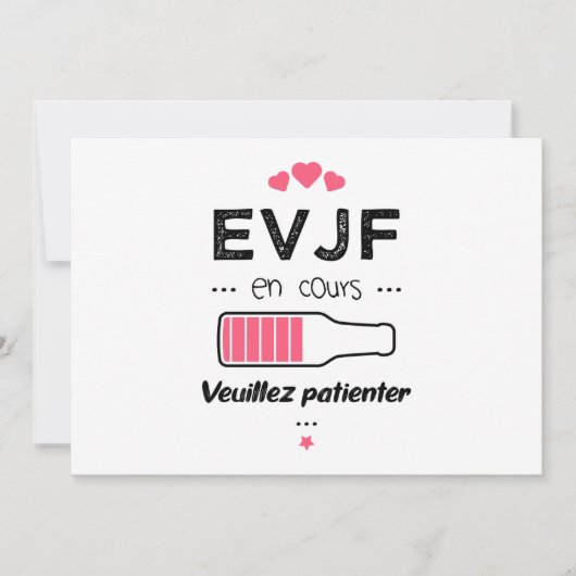 EVJF en cours veuillez patienter Kaart (Voorkant)