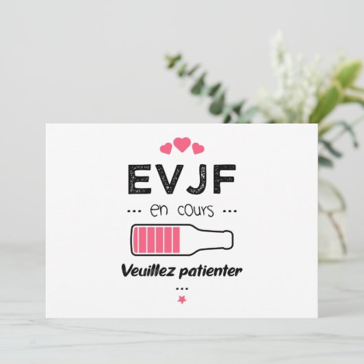 EVJF en cours veuillez patienter Kaart (Staand voorkant)