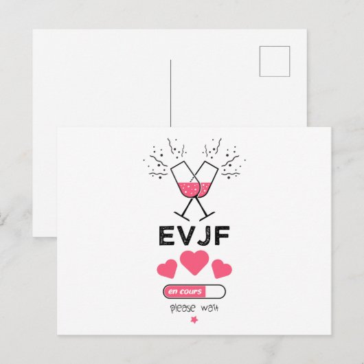 EVJF in volle waai Feestdagenkaart (Voorkant / Achterkant)