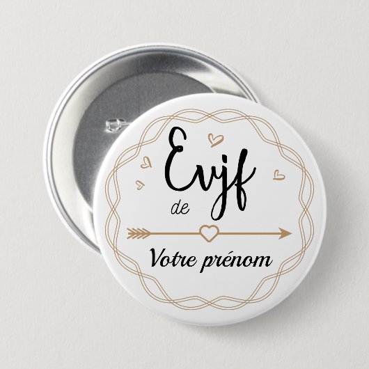 EVJF RONDE BUTTON 7,6 CM (Voorkant /achterkant)