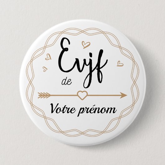 EVJF RONDE BUTTON 7,6 CM (Voorkant)