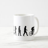 EVO02 Evolutie cyclisch silhouette Koffiemok (Voorkant rechts)