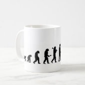 EVO02 Evolutie cyclisch silhouette Koffiemok (Voorkant links)