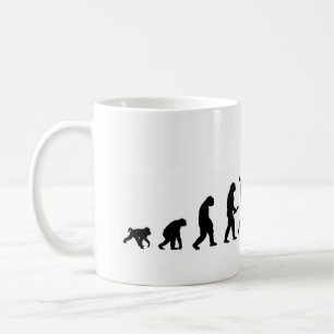 EVO02 Evolutie cyclisch silhouette Koffiemok
