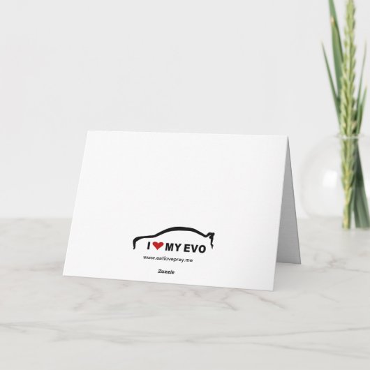 EVO IX Auto Thema Kerst Kaart (Achterkant)