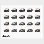 Evo Race Car Ronde Sticker (Vel)