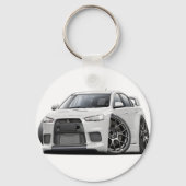 Evo White Car Sleutelhanger (Voorkant)