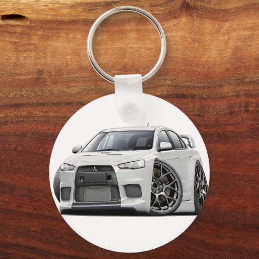 Evo White Car Sleutelhanger (Voorkant)
