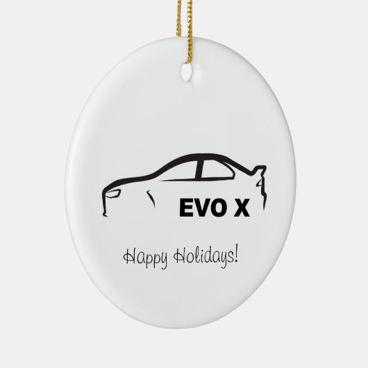 EVO X Bllack Silhouette Logo Keramisch Ornament (Rechts)