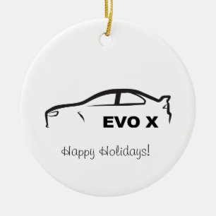EVO X Bllack Silhouette Logo Keramisch Ornament