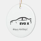EVO X Bllack Silhouette Logo Keramisch Ornament (Links)