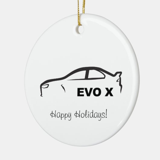 EVO X Bllack Silhouette Logo Keramisch Ornament (Links)