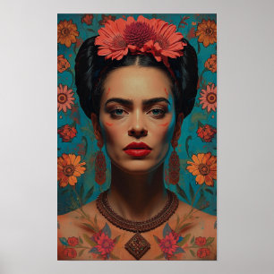 Evocatief Surrealistisch Portret   Donkere Express Poster