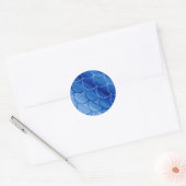 Evocatieve Painted Blue Scale Pattern Stickers (Envelop)