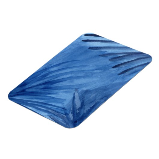 Evocative Abstract Blue Rays Waterverf Painting Magneet (Linkerzijde)