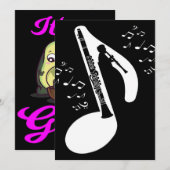 evocative clarinet feestdagenkaart (Voorkant / Achterkant)