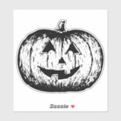 Evoceren Nostalgie van Halloween: Gesneden Pompoen Sticker (Vel)