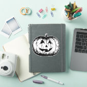 Evoceren Nostalgie van Halloween: Gesneden Pompoen Sticker (iPad Cover)