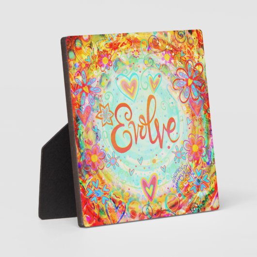 Evolueren Floral Inspirerend Ezel Fotoplaat (Voorkant)