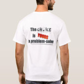 Evolueren of oplossen t-shirt (Achterkant)