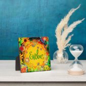 Evolueren Whimsical Fun Leuke Bloemen Inspirity Fotoplaat (Insitu)