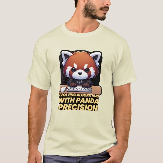 Evoluerende algoritmen met Panda Precision T-shirt (Voorkant)